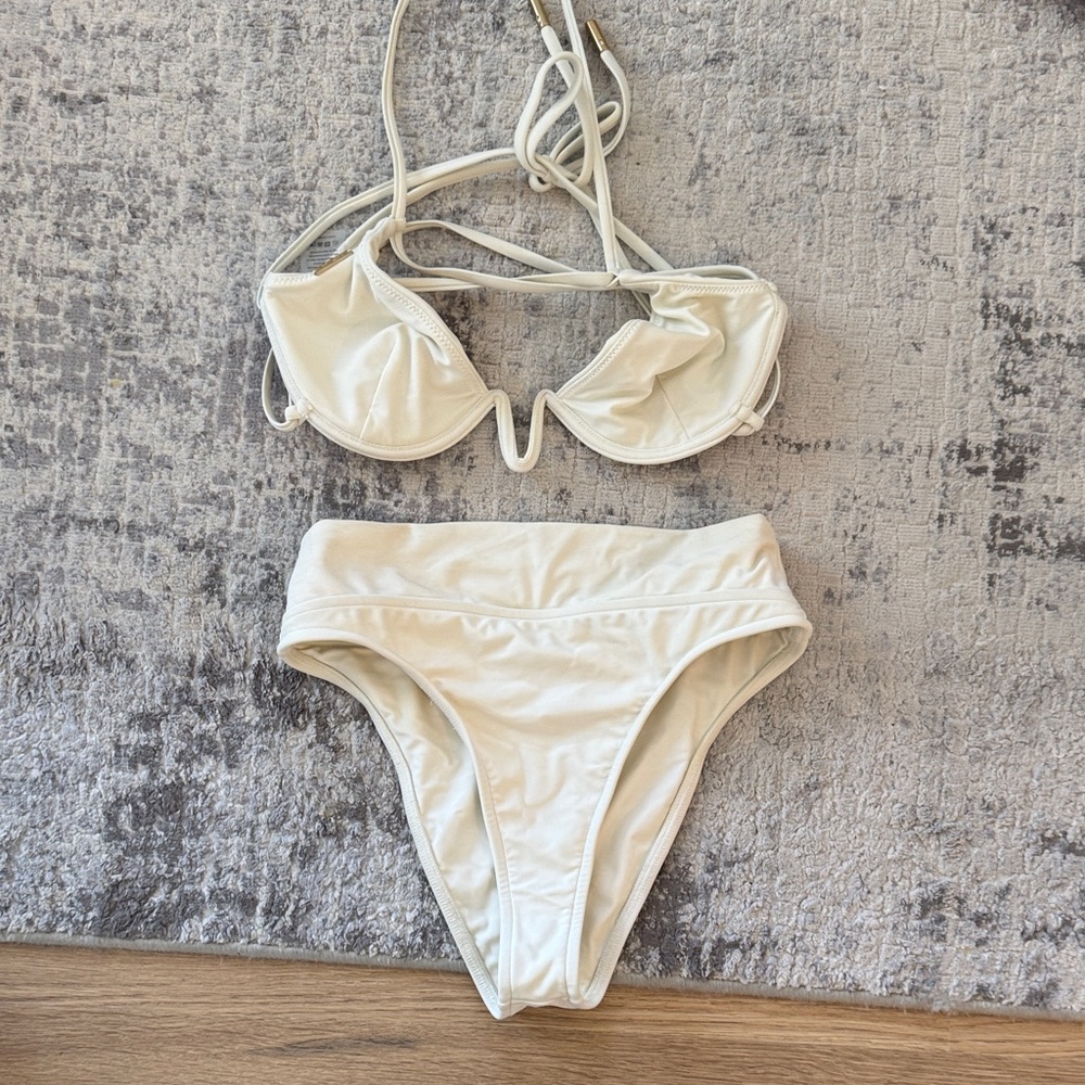 Cult Gaia White Bikini Set